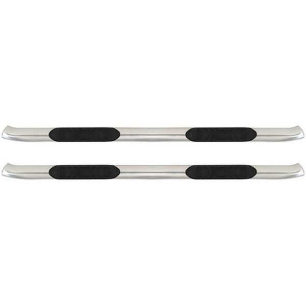 Pilot Automotive 5 In. Oval Curved End Stainless Steel Step Bars NCB-5105